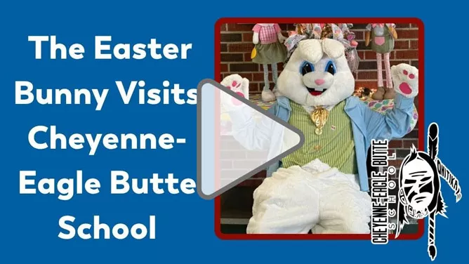 Video screenshot of the easter bunny