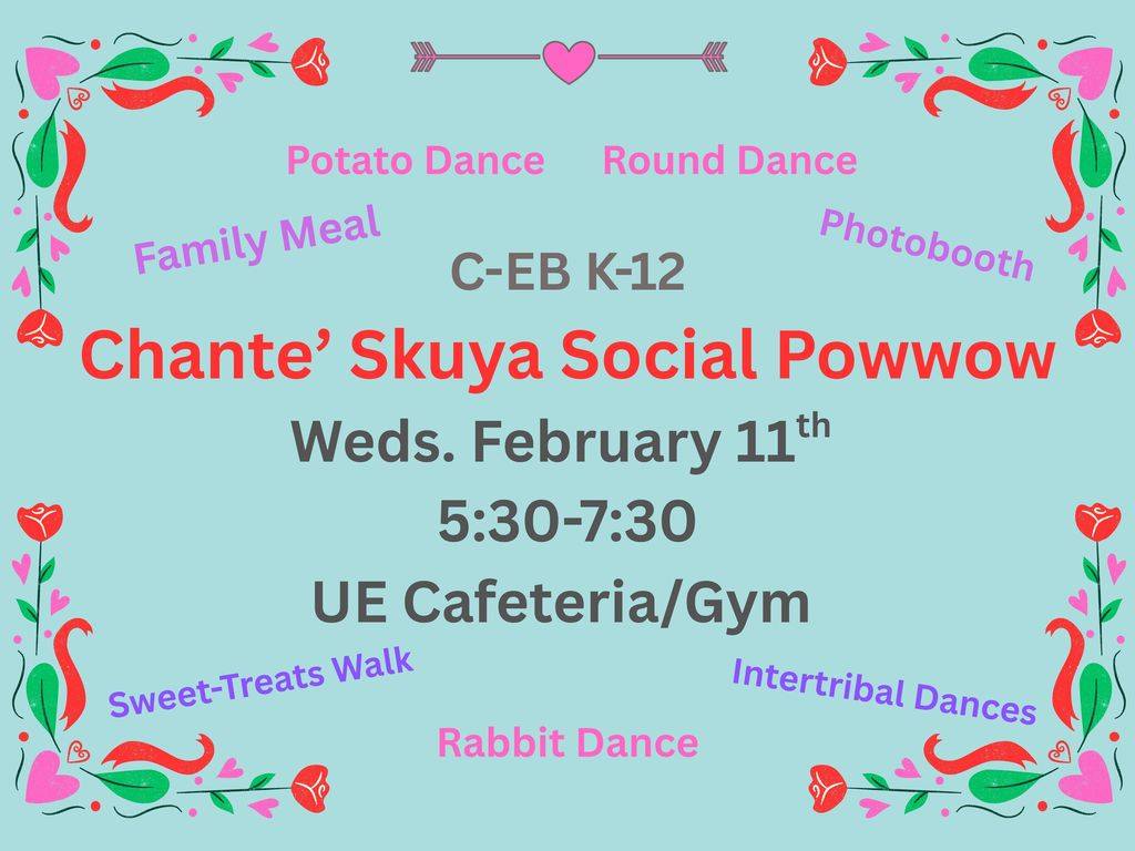 Flyer for powwow on February 11, 2026